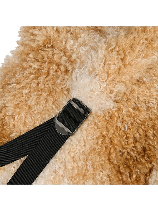 MUSINSA公式 | KIRSH Cherry Fur Mini Backpack [Brown]