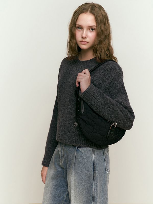 さらに100円引き◆KIRSH◆CHERRY QUILTING FUR HAND BAG MUSINSA | KIRSH Cherry Quilted Fur Handbag [Black]