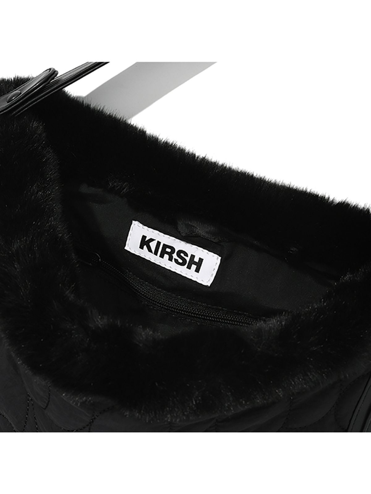 키르시(KIRSH) 체리 퀼팅 퍼 핸드백 [블랙]