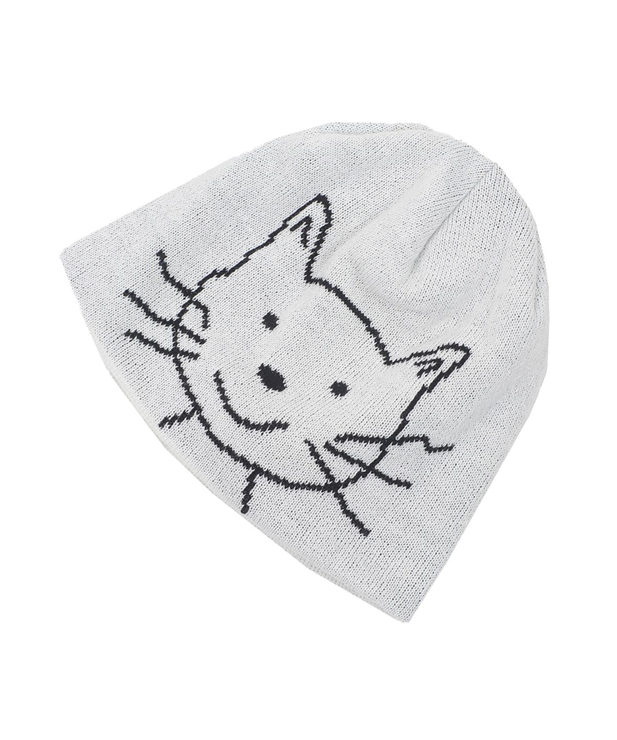 어라이트앵글(ARIGHTANGLE) CAT FACE BEANIE (WHITE)