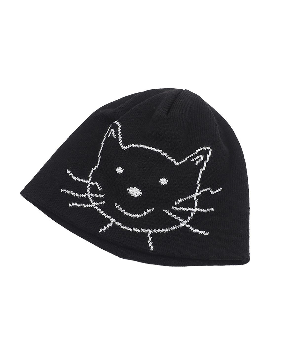 어라이트앵글(ARIGHTANGLE) CAT FACE BEANIE (BLACK)