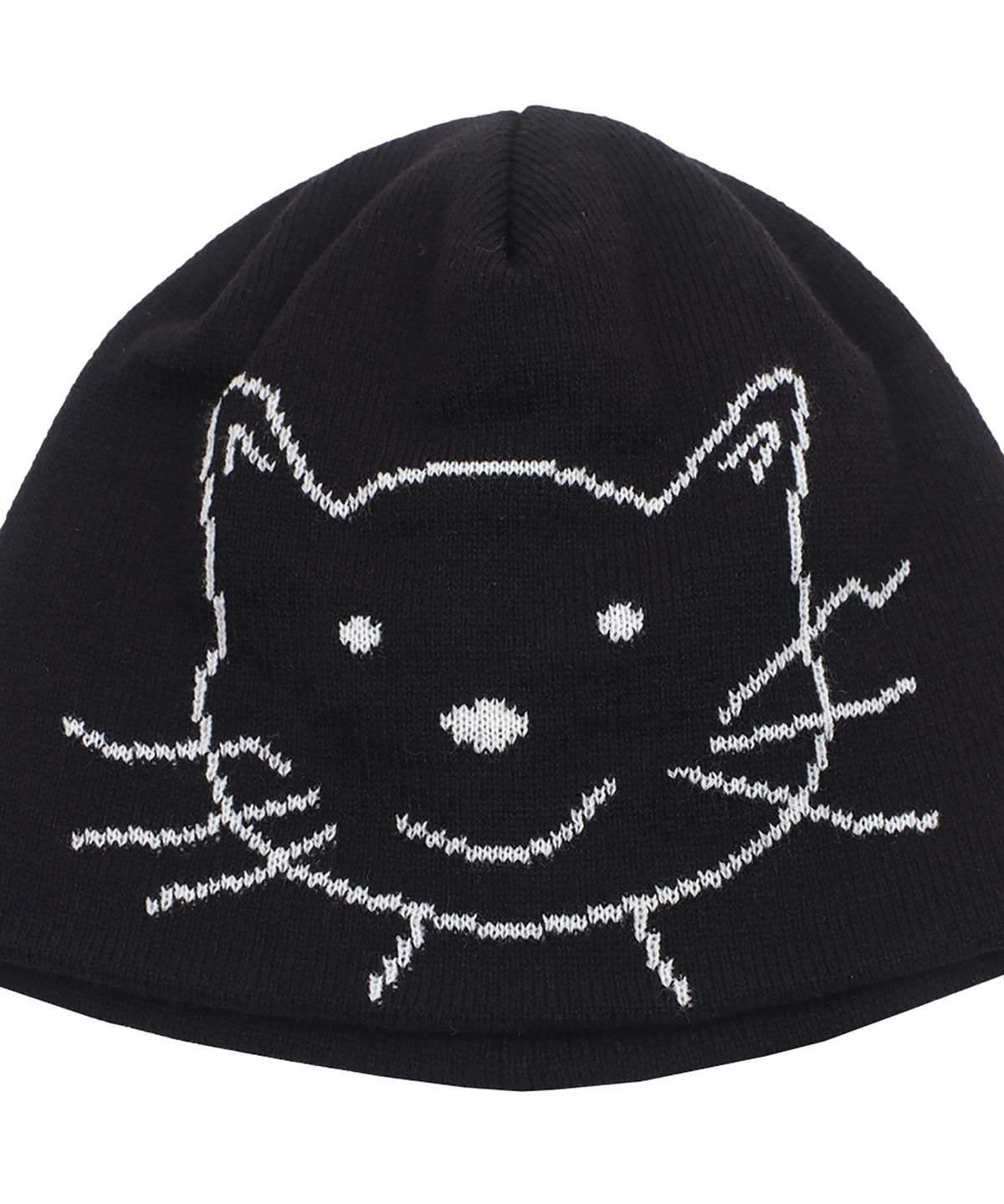 어라이트앵글(ARIGHTANGLE) CAT FACE BEANIE (BLACK)