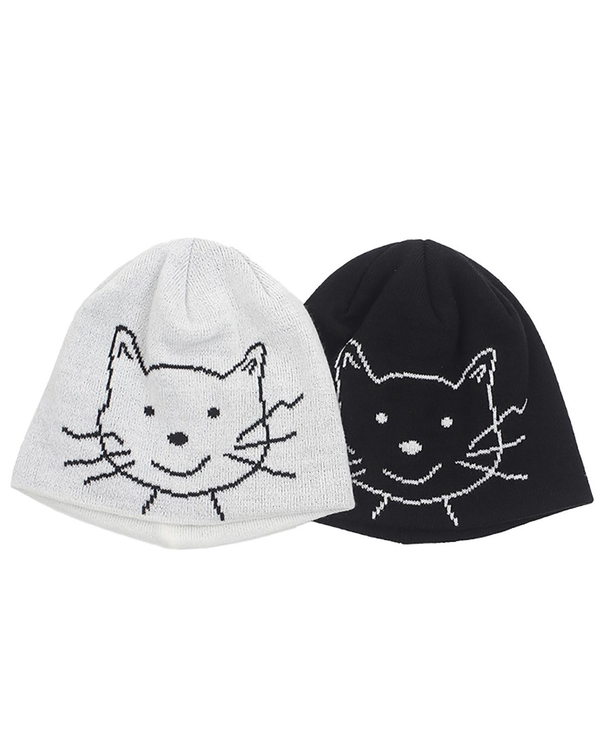 어라이트앵글(ARIGHTANGLE) CAT FACE BEANIE (BLACK)
