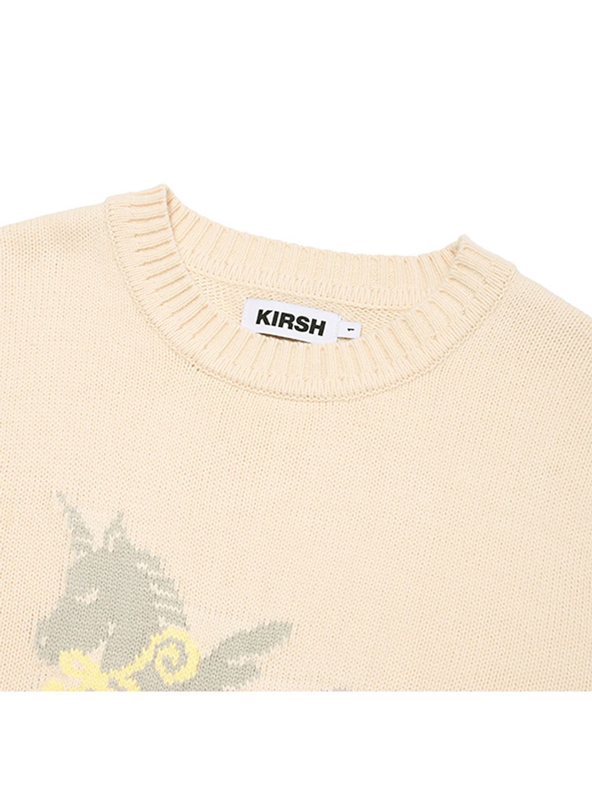 키르시(KIRSH) 체리 유니콘 자카드 니트 [아이보리]