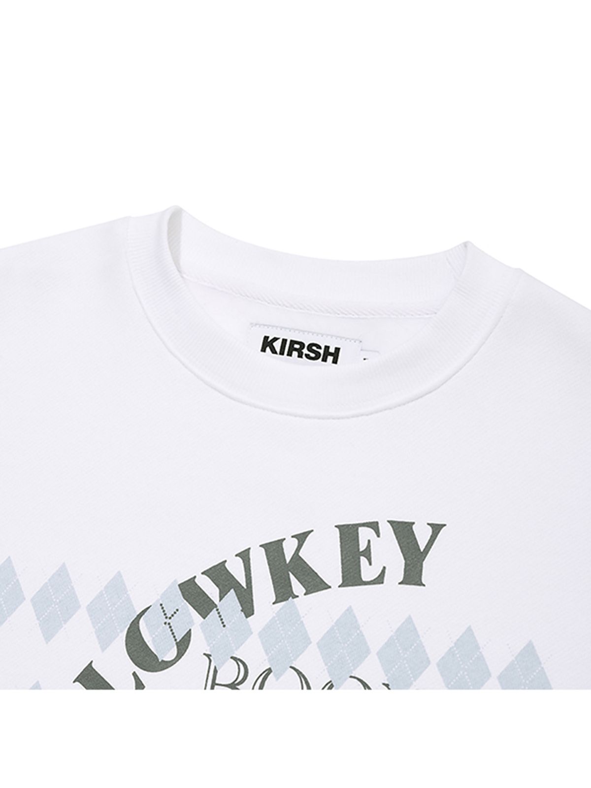 키르시(KIRSH) 로우키 북클럽 아가일 패턴 스웻셔츠 [화이트]