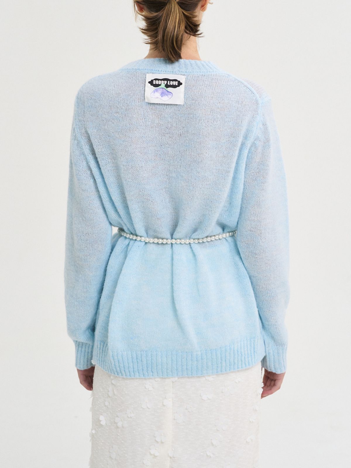 쏘리, 투 머치 러브(SORRY, TOO MUCH LOVE) Sorbet Angtt Mohair Wool Knit Sweater_Sky Blue