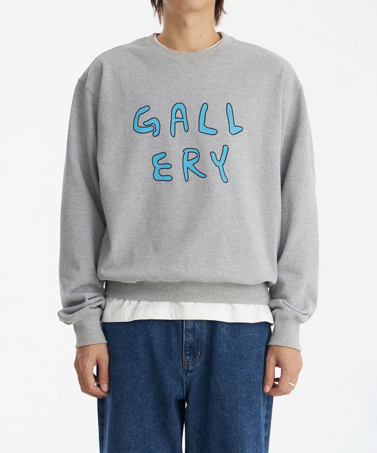 1011갤러리(1011 GALLERY) Gallery Logo Sweatshirts - Grey