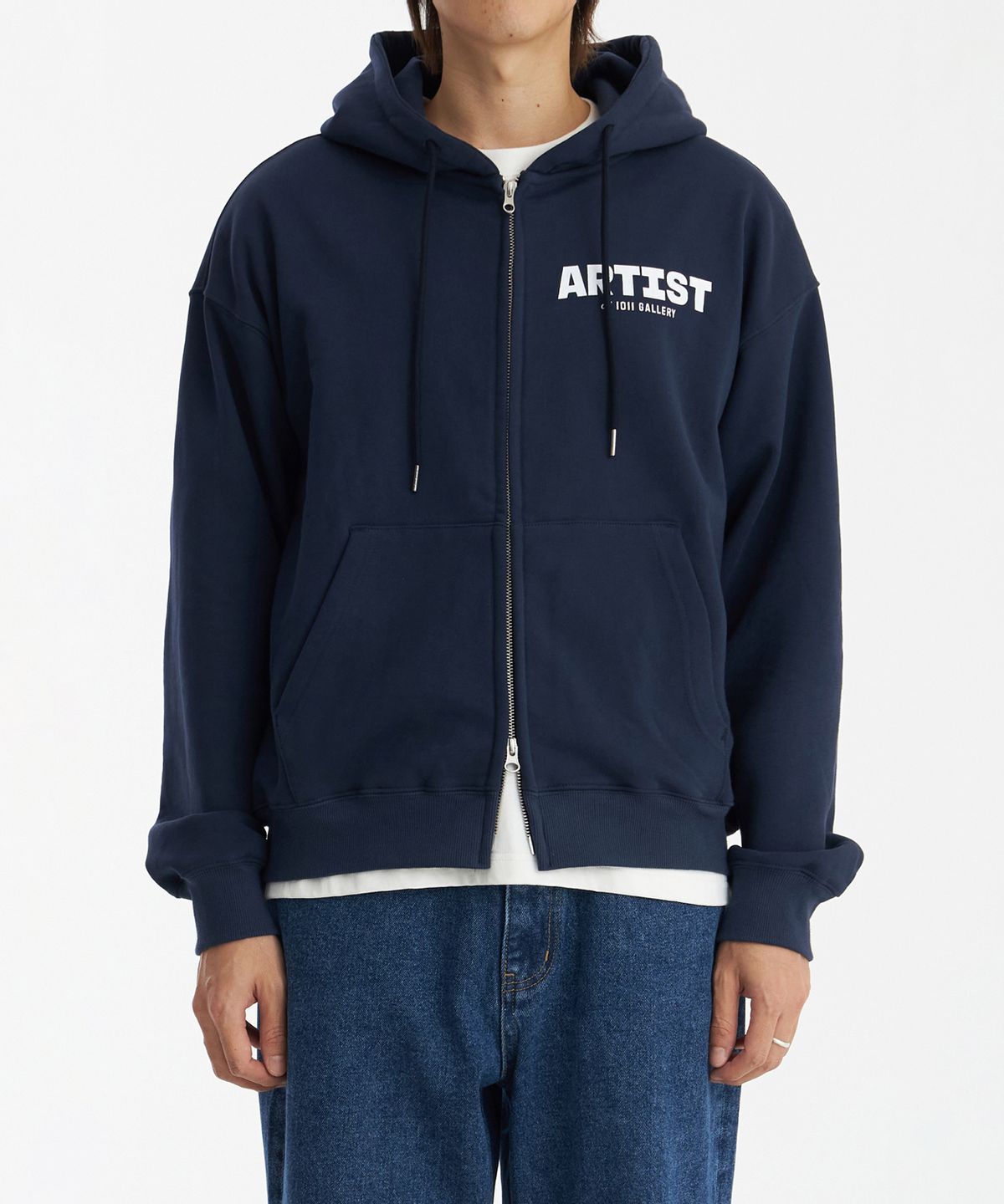 1011갤러리(1011 GALLERY) Artist Hoodie Zip-Up - Navy