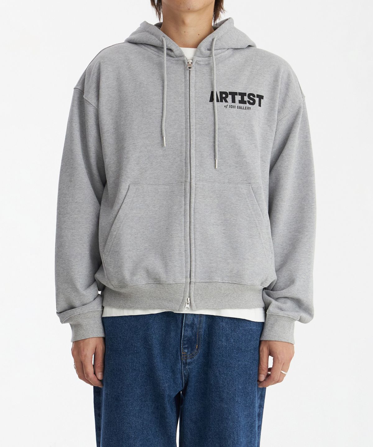 1011갤러리(1011 GALLERY) Artist Hoodie Zip-Up - Grey
