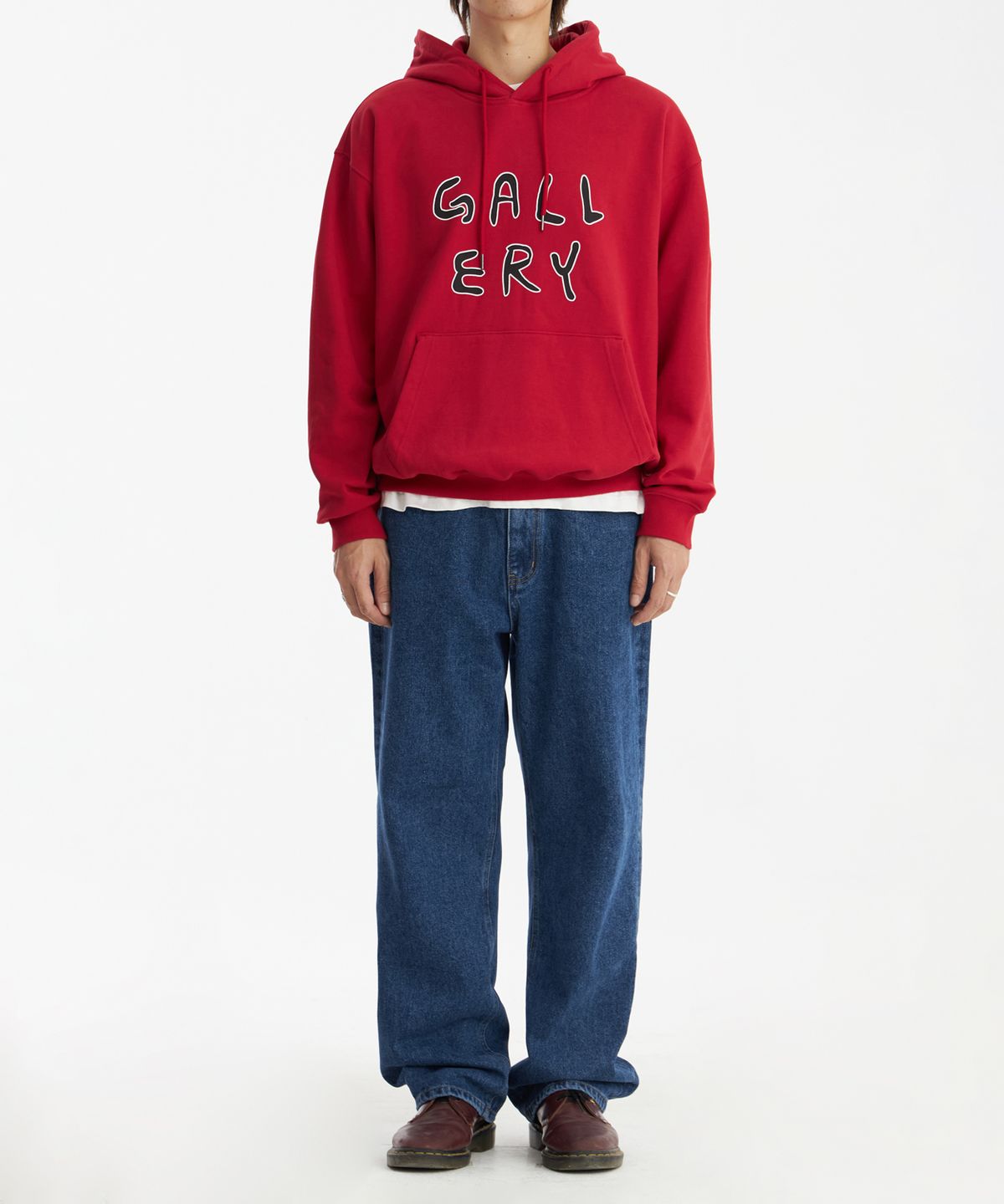 1011갤러리(1011 GALLERY) Gallery Logo Hoodie - Red