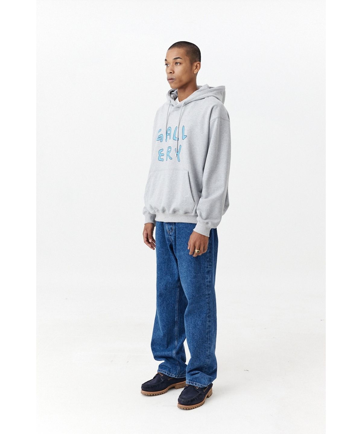 1011갤러리(1011 GALLERY) Gallery Logo Hoodie - Grey