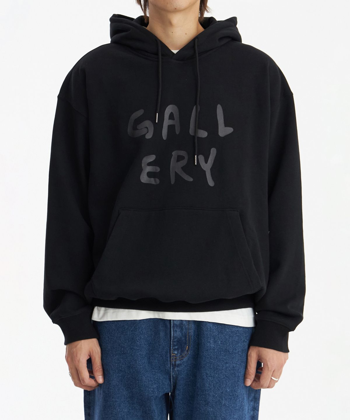 1011갤러리(1011 GALLERY) Gallery Logo Hoodie - Black