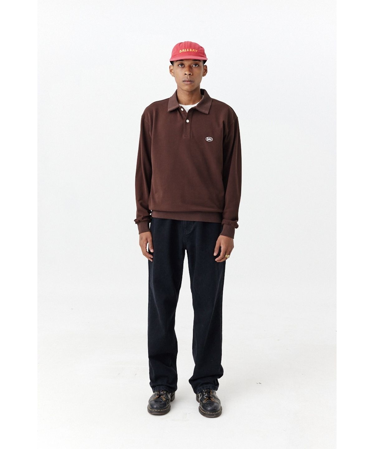 1011갤러리(1011 GALLERY) Gallery Logo PK T-Shirt - Brown