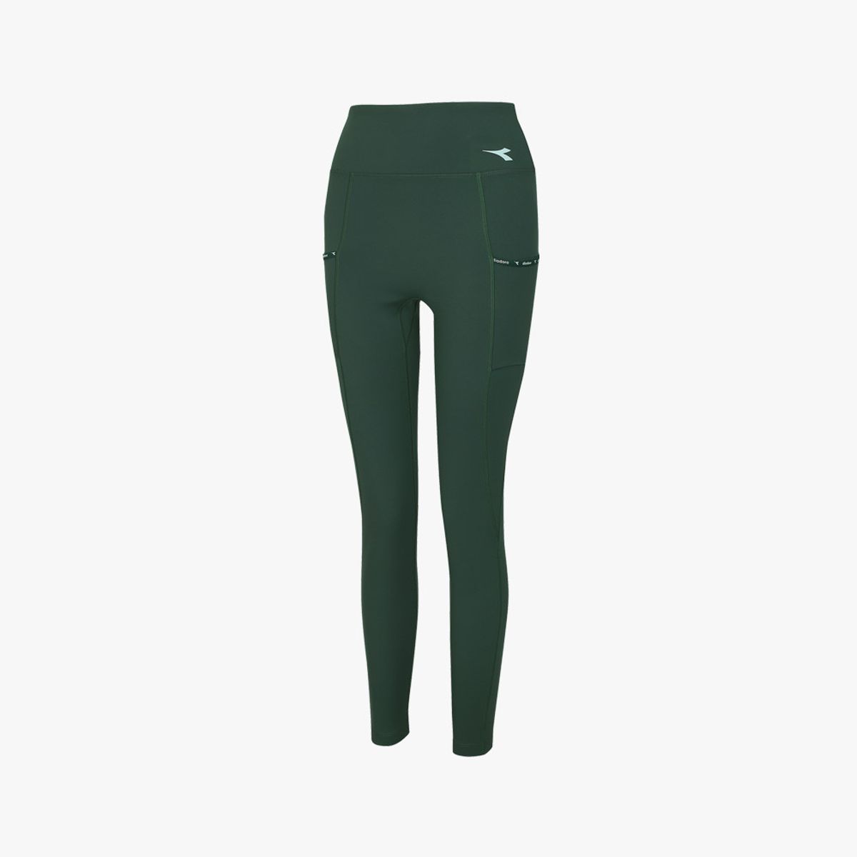 디아도라(diadora) 듀얼 포켓 기모 레깅스 우먼 GREEN