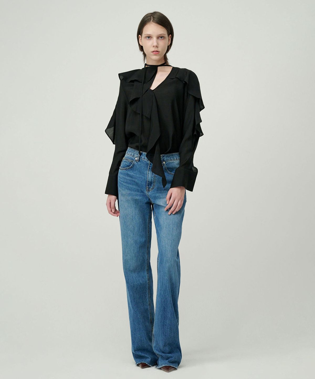 세컨드 아르무아(02ARMOIRE) Sera Blouse _ Black