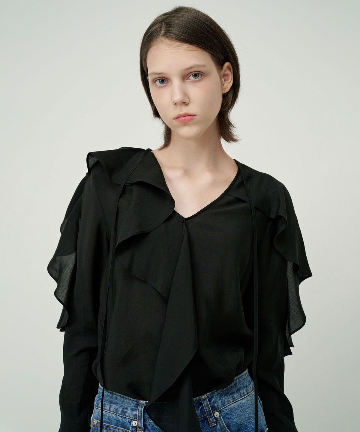 세컨드 아르무아(02ARMOIRE) Sera Blouse _ Black