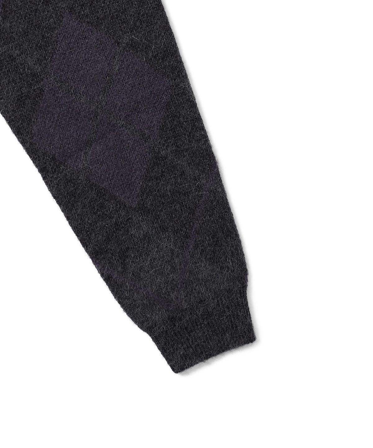 디스이즈네버댓(THISISNEVERTHAT) Mohair Argyle Knit Sweater Dark Purple