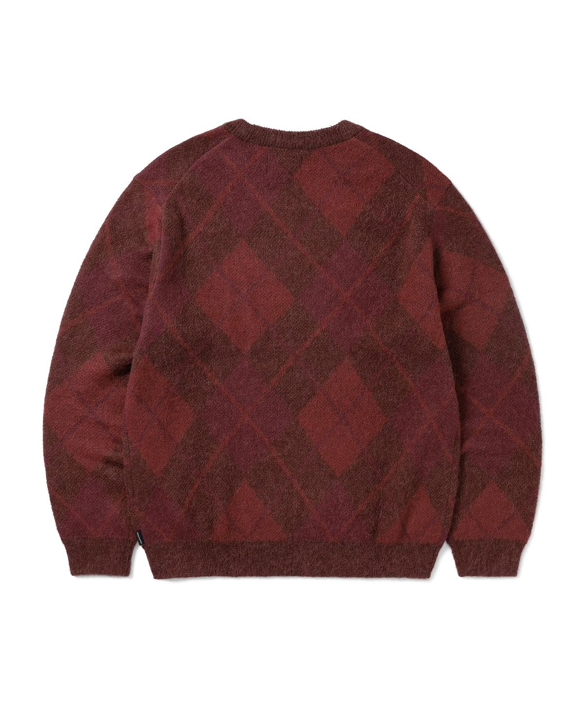 디스이즈네버댓(THISISNEVERTHAT) Mohair Argyle Knit Sweater Burgundy