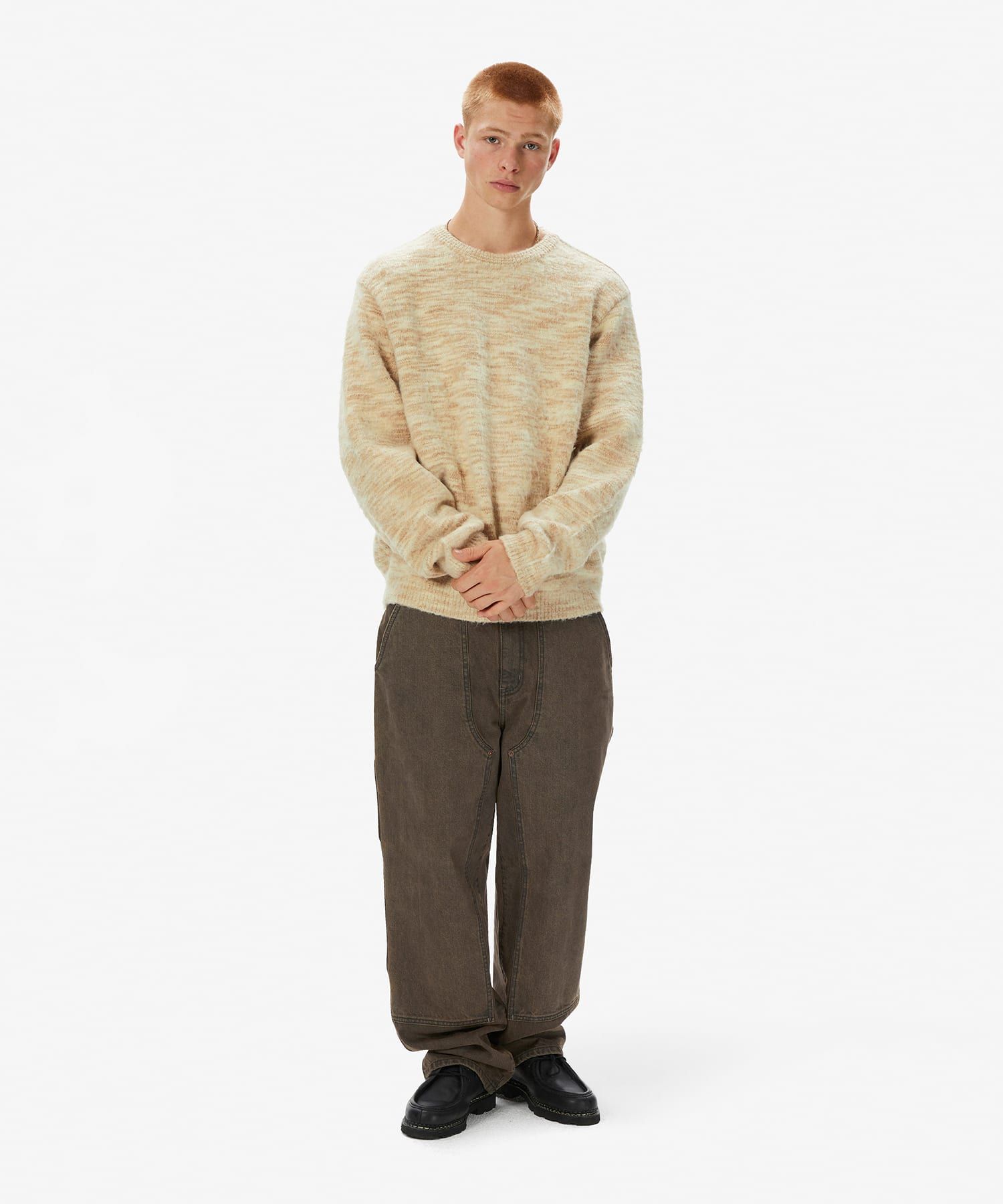 MUSINSA | thisisneverthat® Static Knit Sweater Beige