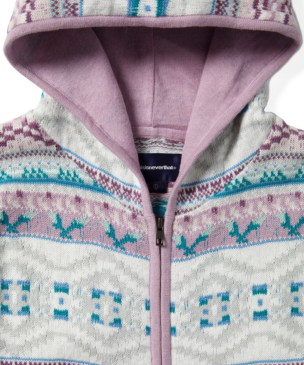 디스이즈네버댓(THISISNEVERTHAT) Hooded Zip Up Sweater Pink