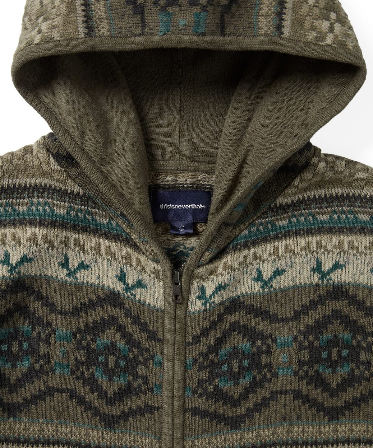 디스이즈네버댓(THISISNEVERTHAT) Hooded Zip Up Sweater Brown