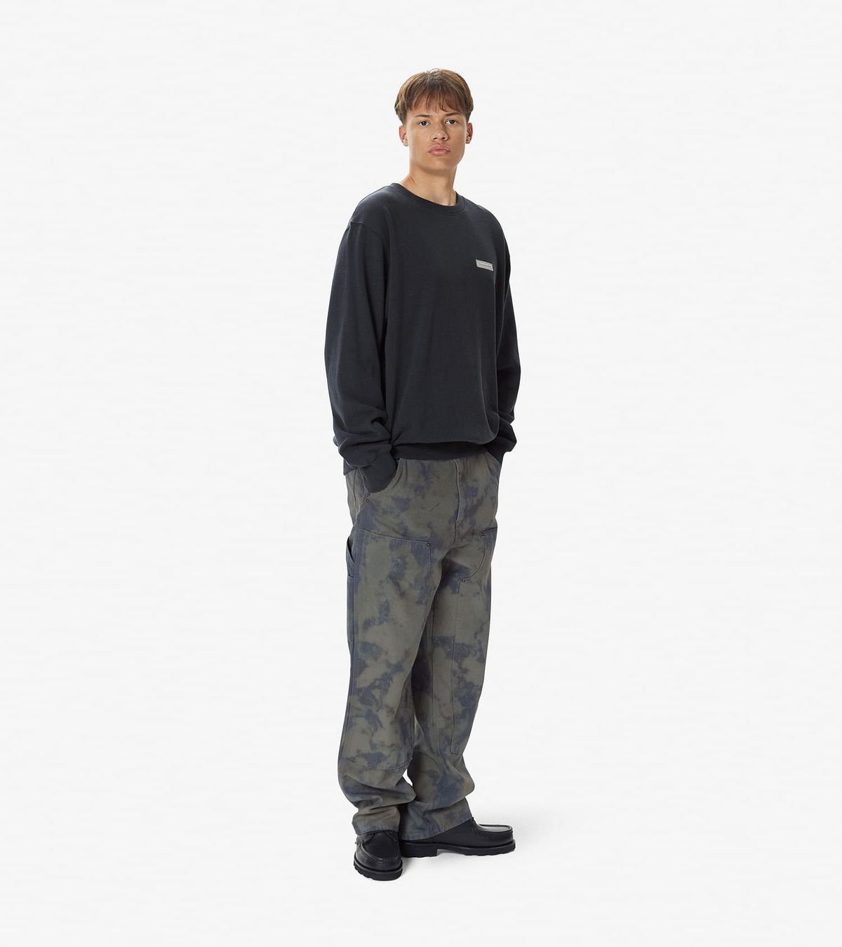 디스이즈네버댓(THISISNEVERTHAT) Script Label Crewneck Navy