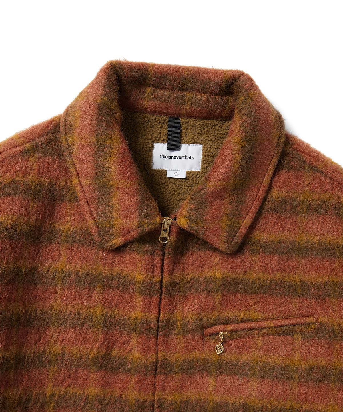 디스이즈네버댓(THISISNEVERTHAT) Brushed Wool Check Jacket Pink