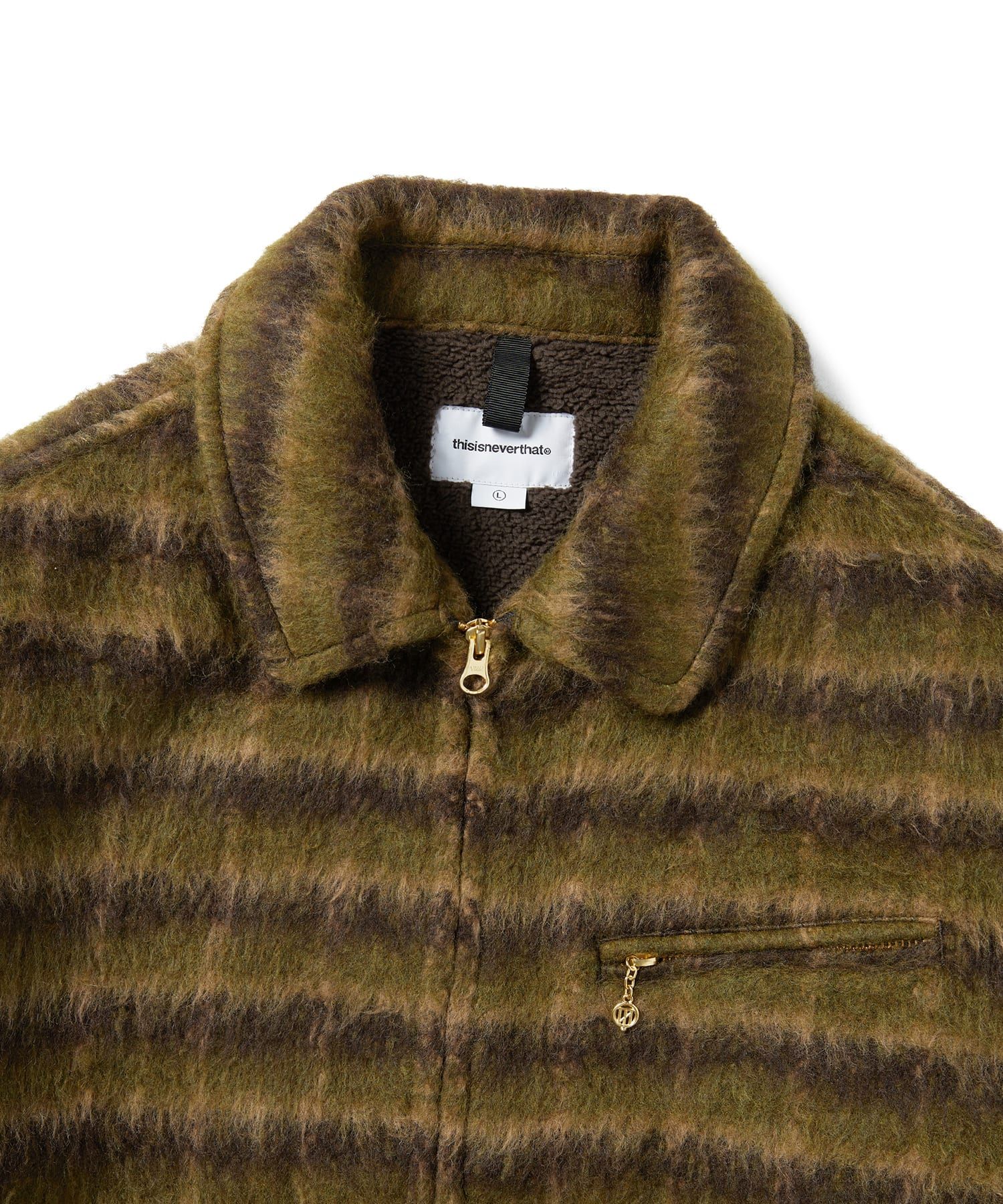 MUSINSA公式 | thisisneverthat Brushed Wool Check Jacket Dark Brown