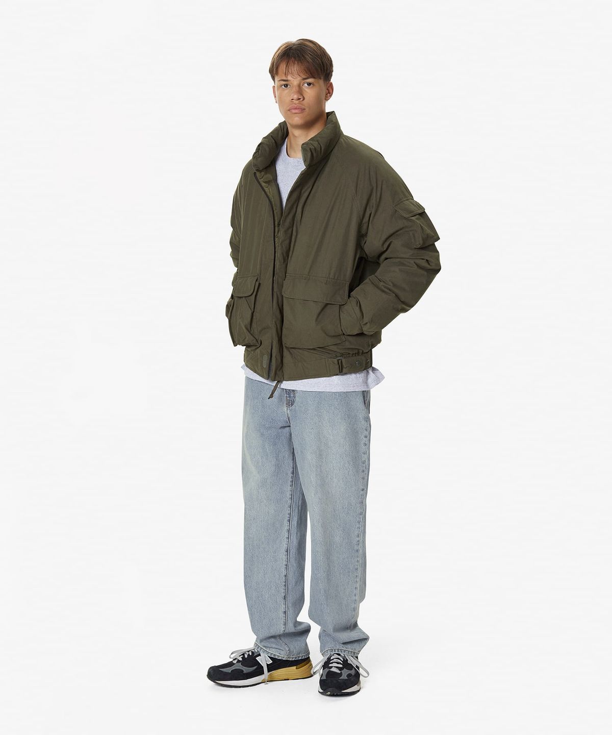 디스이즈네버댓(THISISNEVERTHAT) Multi Pocket Down Jacket Olive Brown