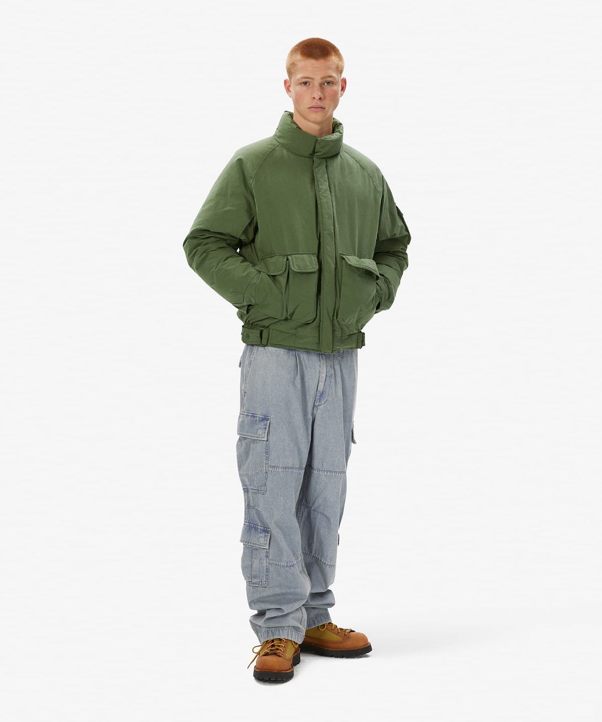 디스이즈네버댓(THISISNEVERTHAT) Multi Pocket Down Jacket Green