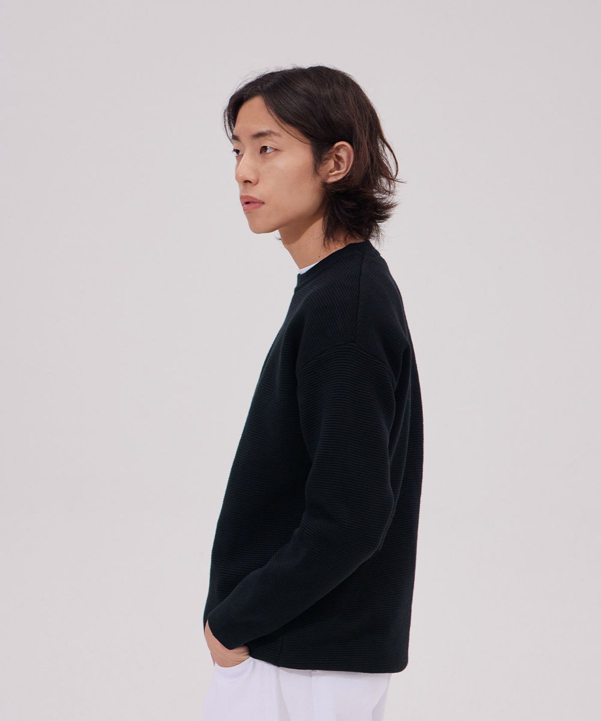 메이킷투(MAKEITTO) 데일리 비스코스 크루넥 니트_블랙