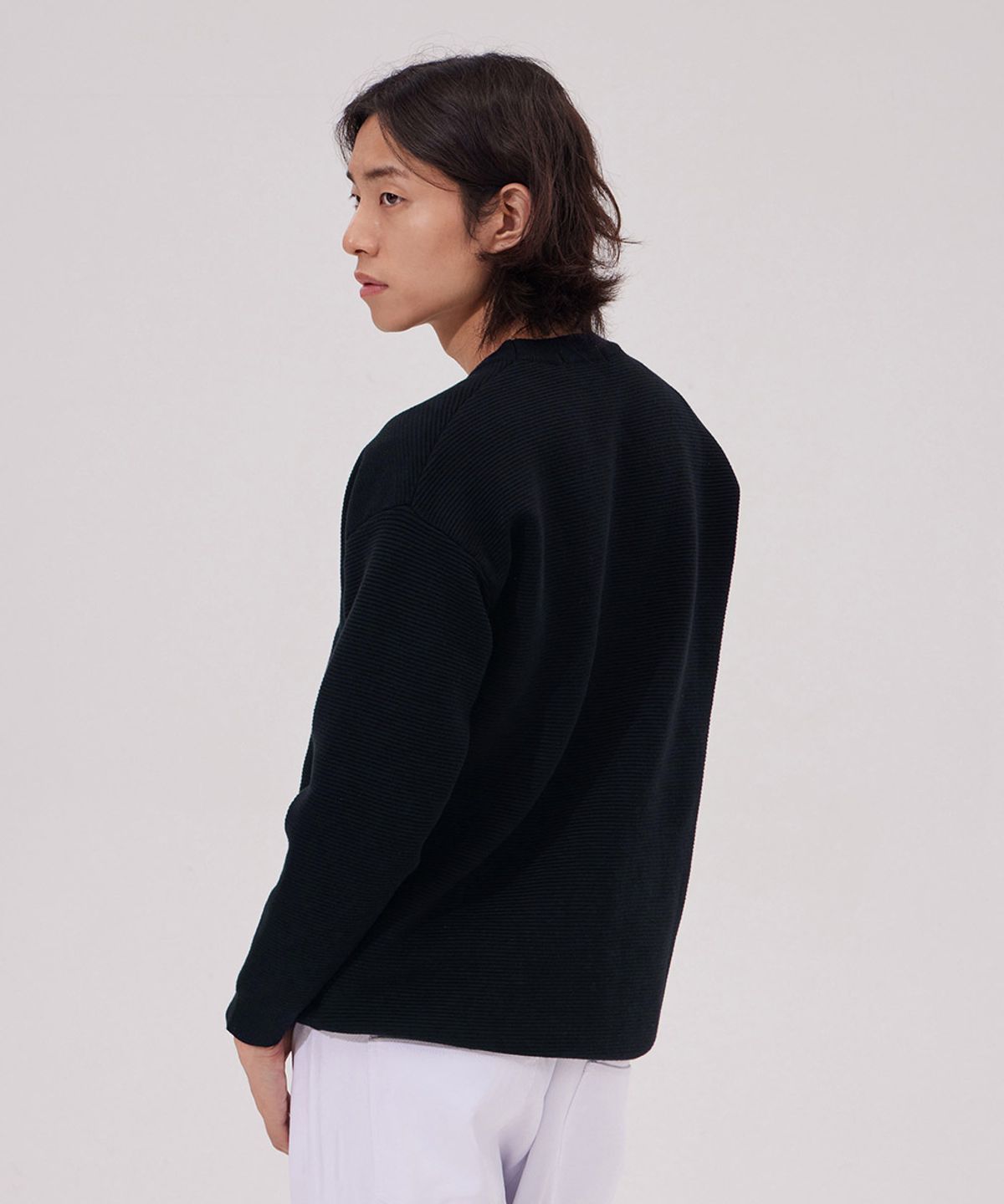 메이킷투(MAKEITTO) 데일리 비스코스 크루넥 니트_블랙