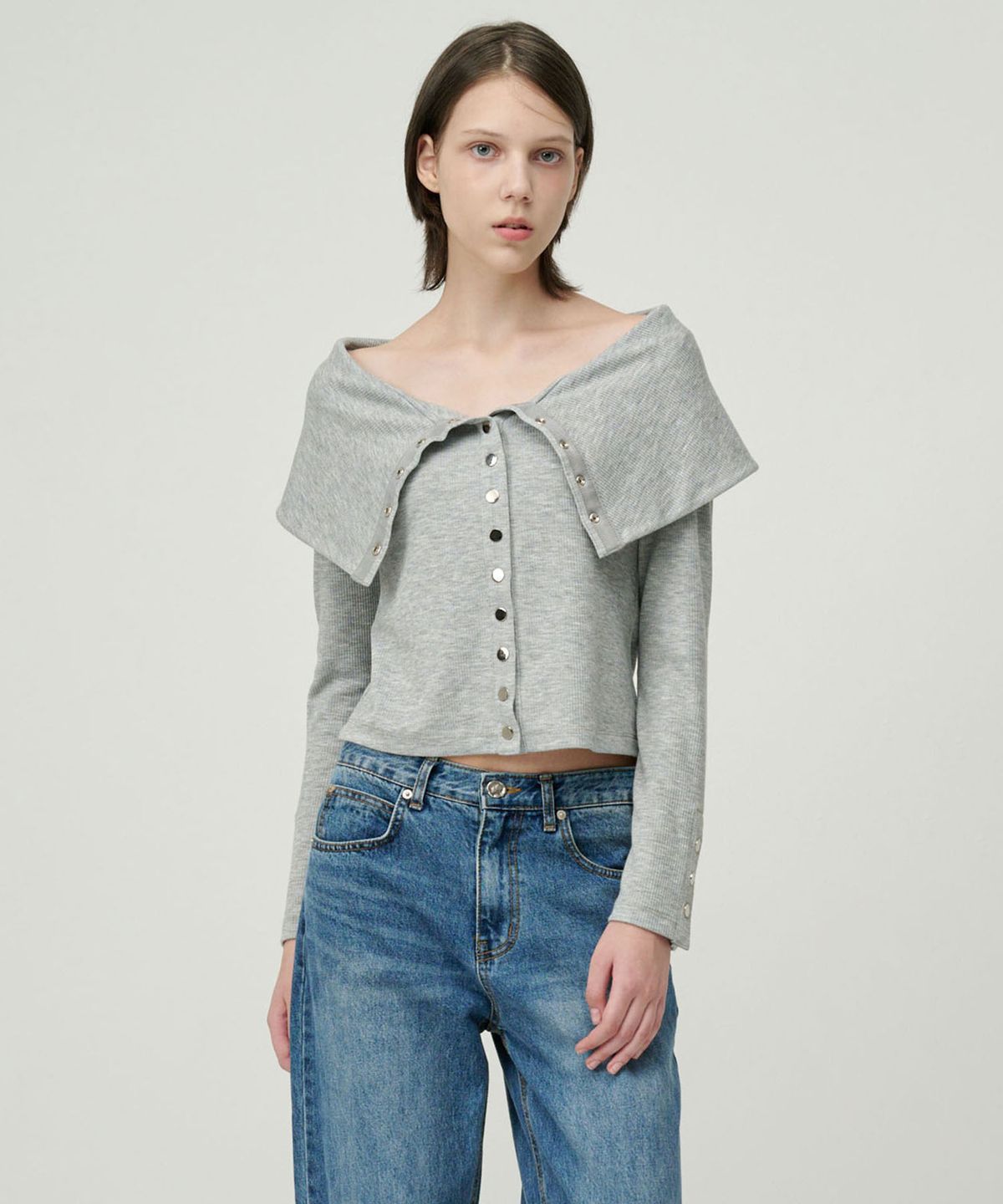 세컨드 아르무아(02ARMOIRE) Meave Cardigan _ Grey