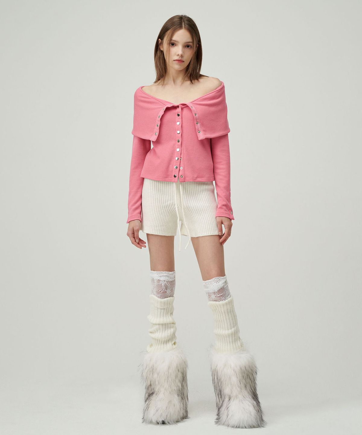 세컨드 아르무아(02ARMOIRE) Meave Cardigan _ Pink