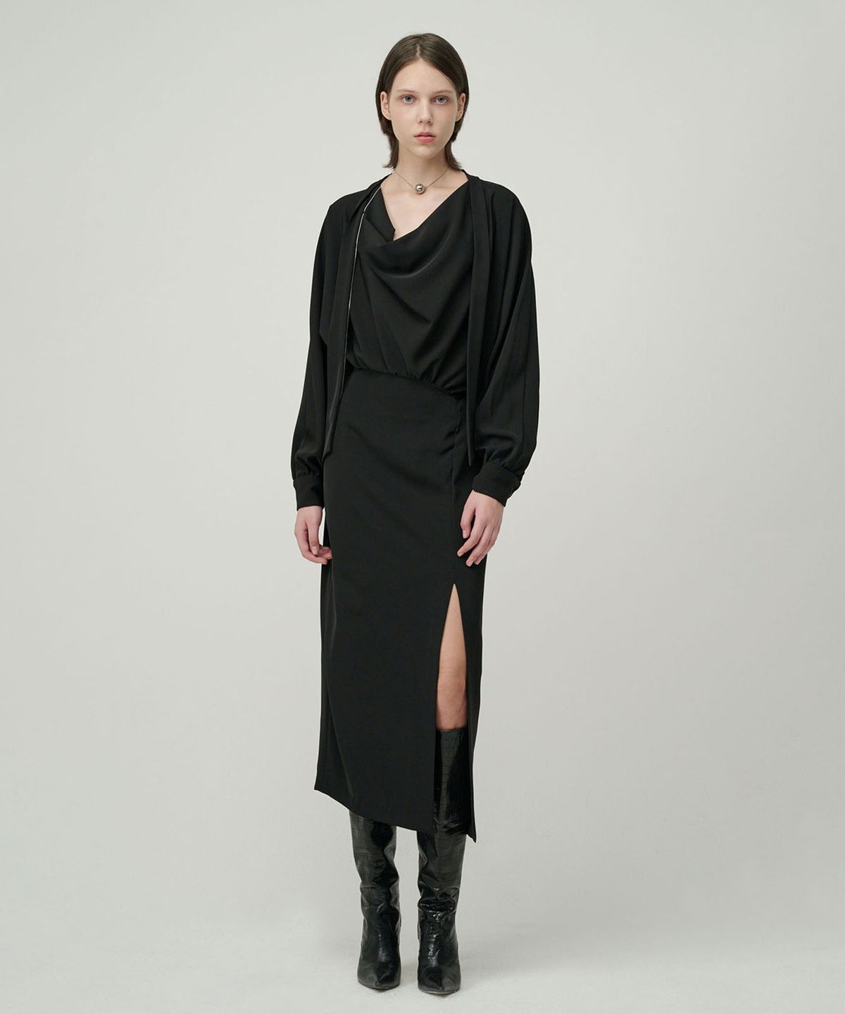 세컨드 아르무아(02ARMOIRE) Abigail Dress _ Black