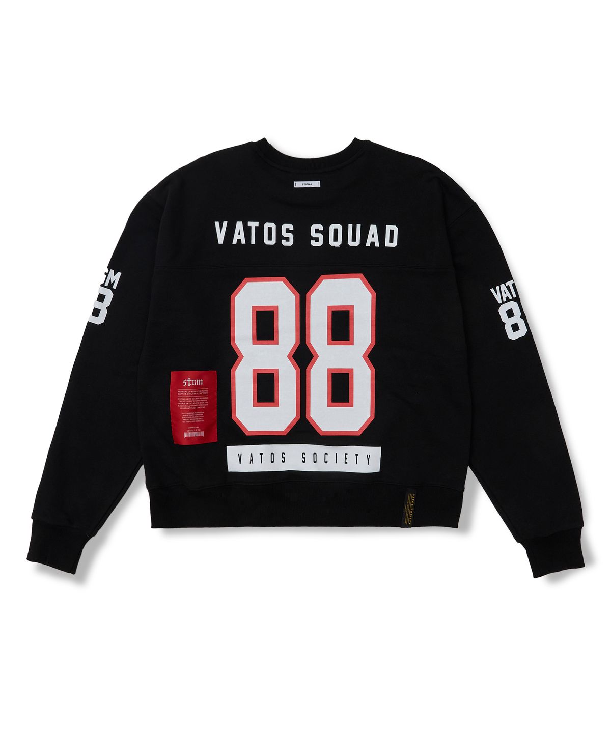 스티그마(STIGMA) 88 Football Oversized Crewneck Black