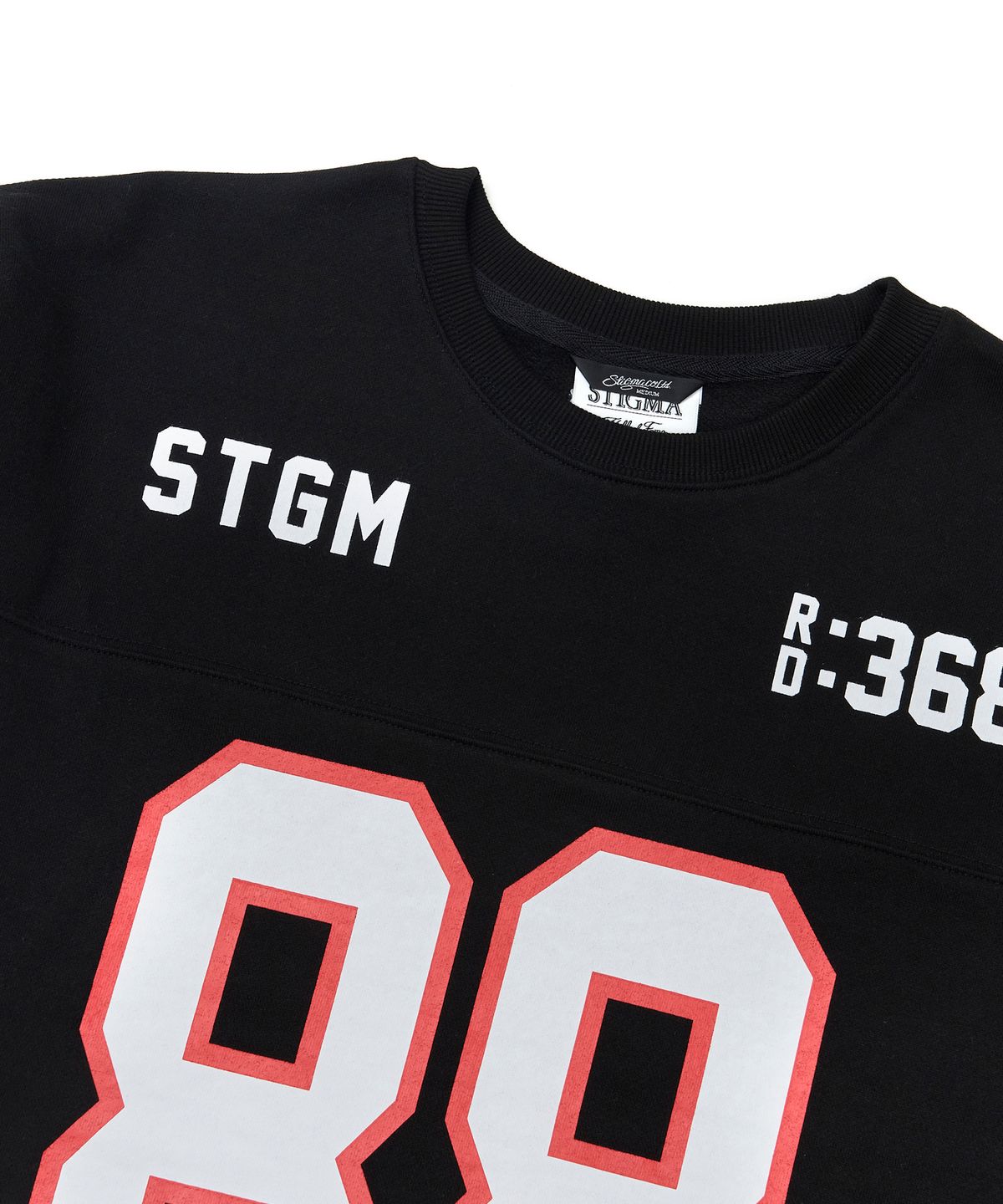스티그마(STIGMA) 88 Football Oversized Crewneck Black