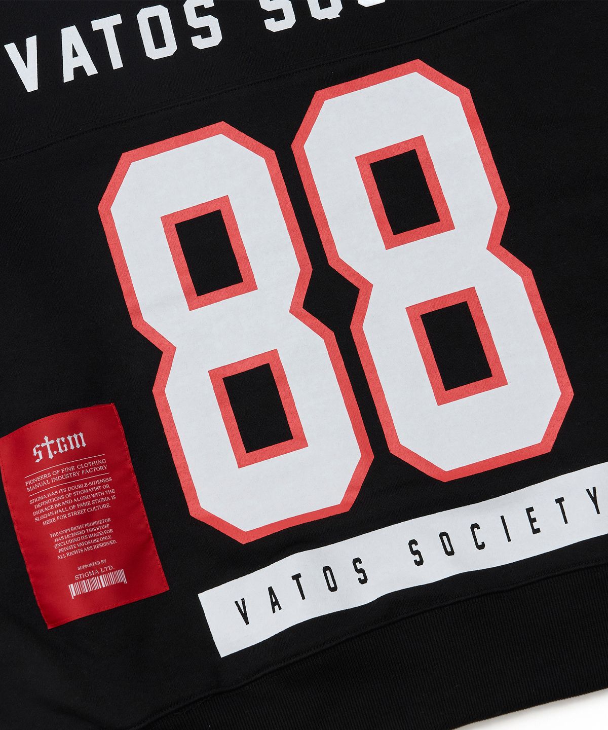 스티그마(STIGMA) 88 Football Oversized Crewneck Black