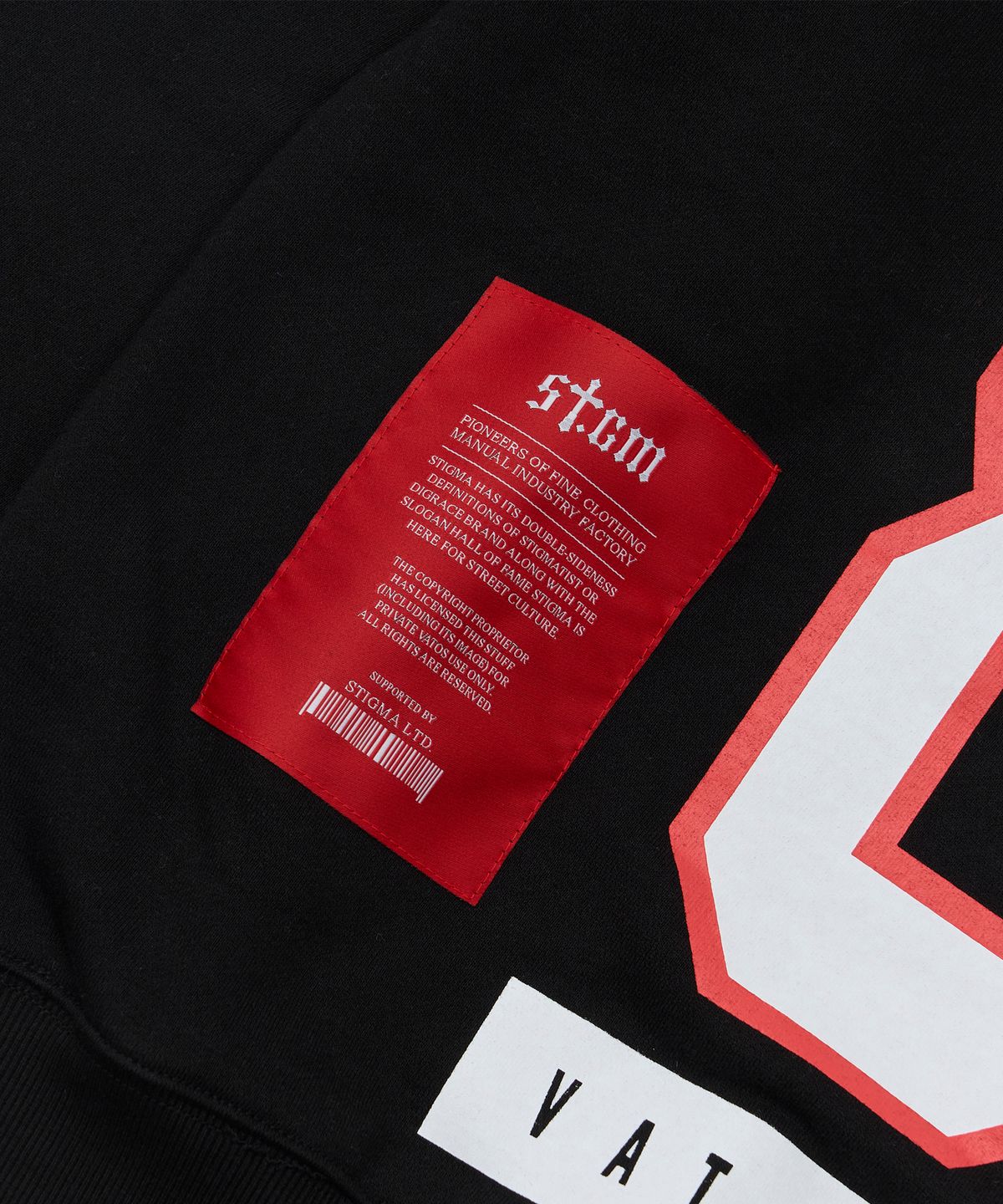 스티그마(STIGMA) 88 Football Oversized Crewneck Black