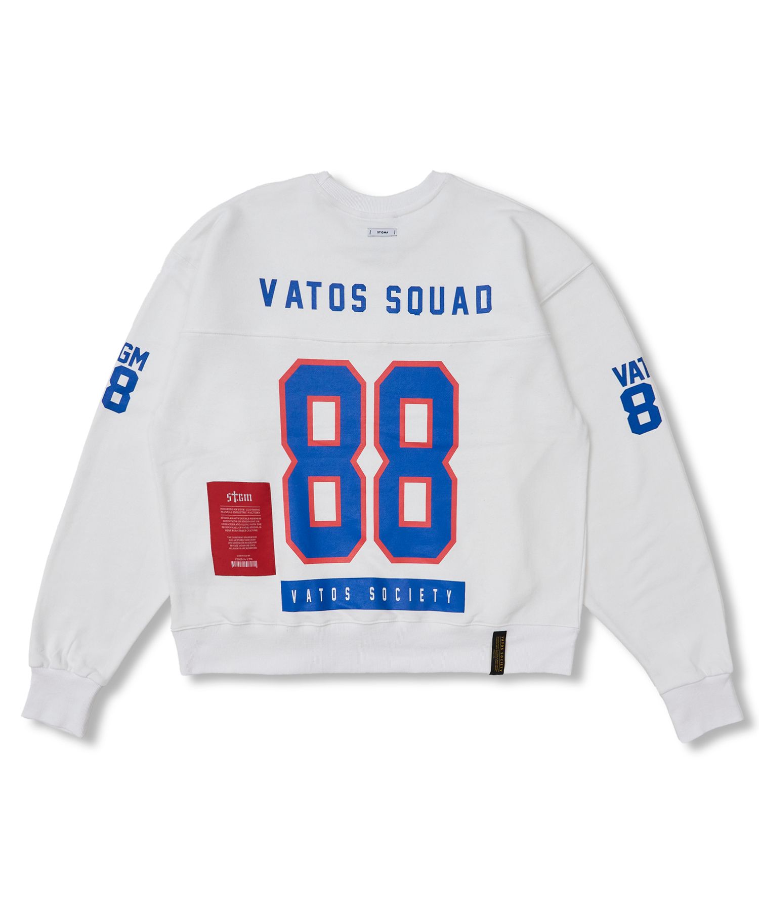 MUSINSA公式 | STIGMA 88 Football Oversized Crewneck White