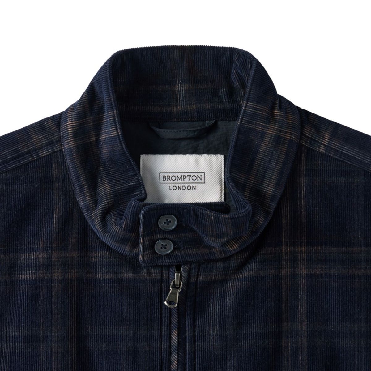 브롬톤 런던(BROMPTON LONDON) CODUROY HARRINGTON JUMPER - D/NAVY (P244UPD404)