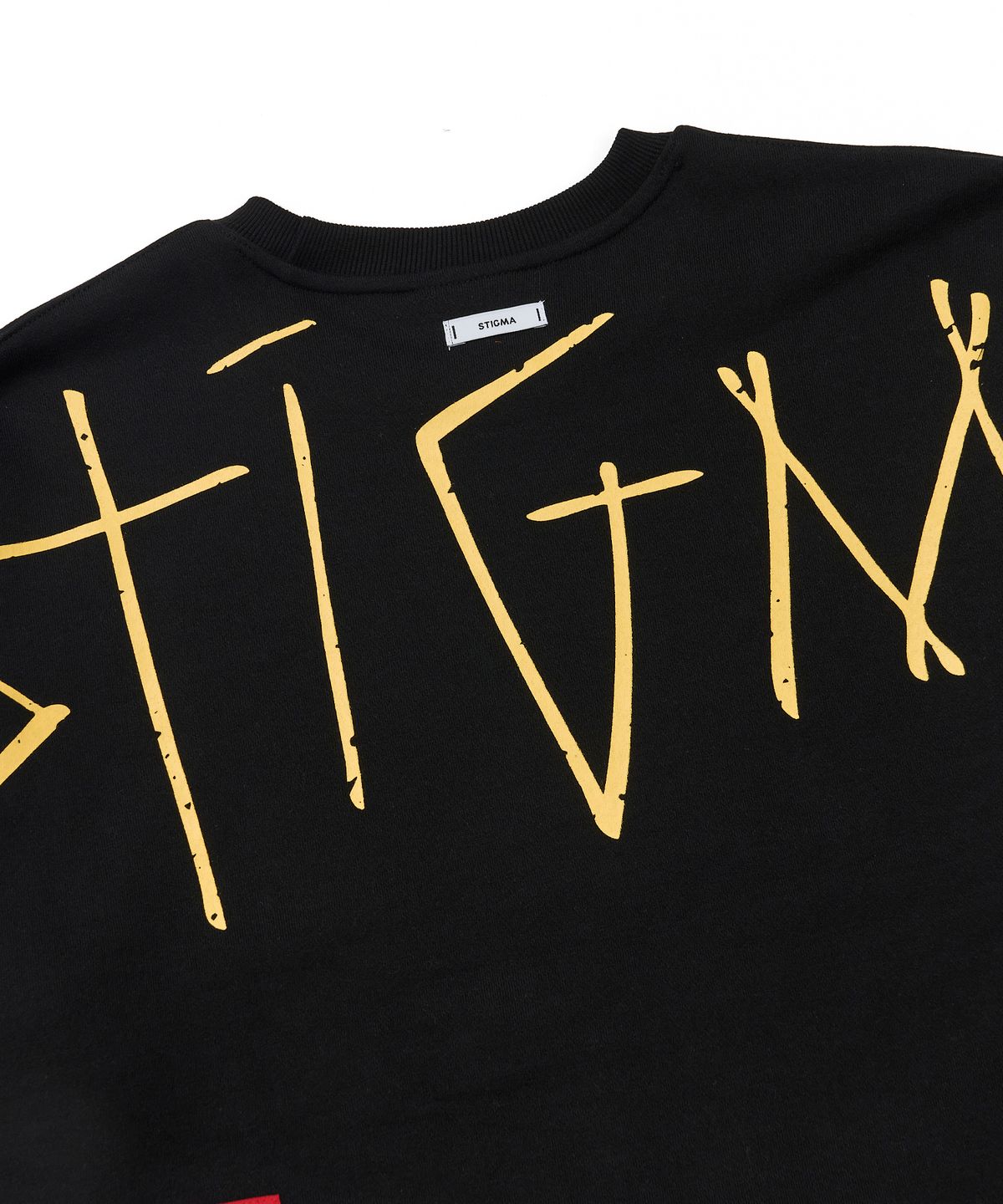 스티그마(STIGMA) Doodle Oversized Crewneck Black