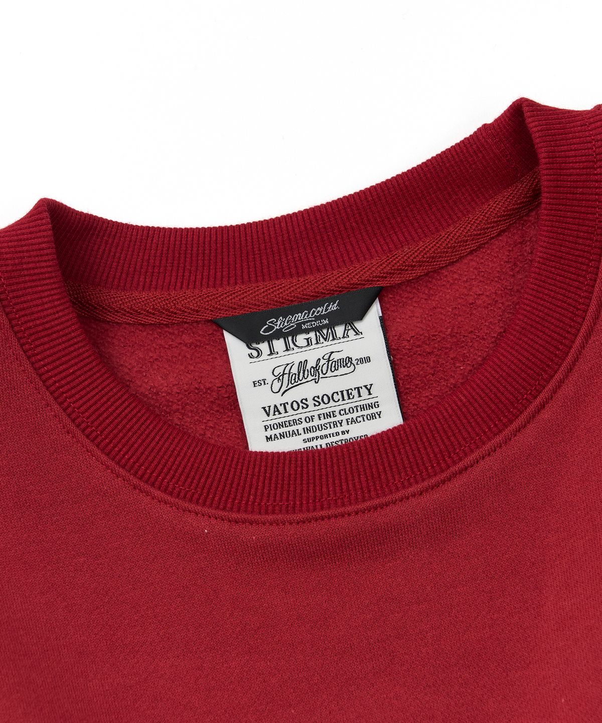 스티그마(STIGMA) Doodle Oversized Crewneck Burgandy