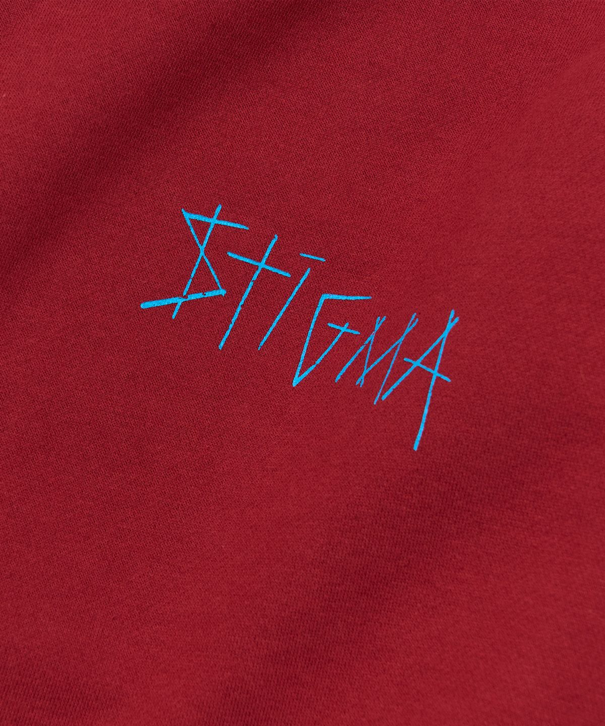 스티그마(STIGMA) Doodle Oversized Crewneck Burgandy