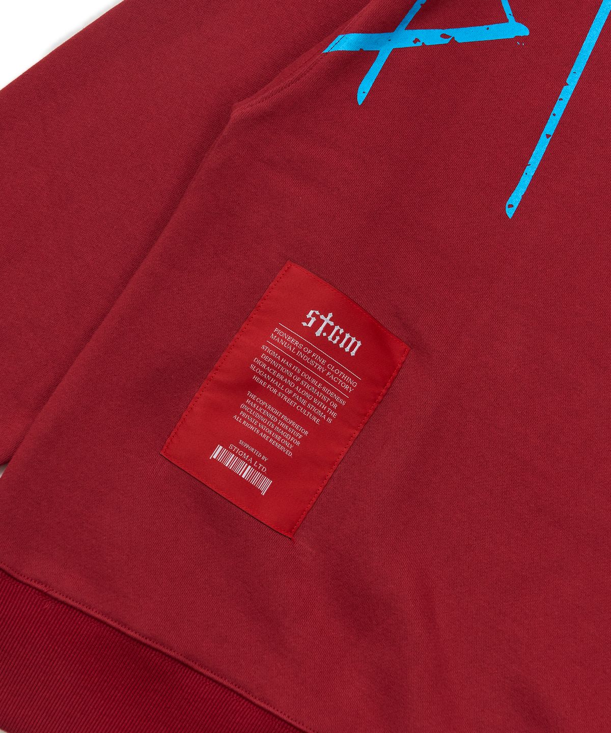 스티그마(STIGMA) Doodle Oversized Crewneck Burgandy