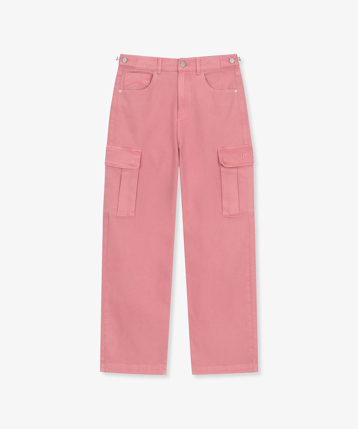 수프라(SUPRA) 여성 와이드 데님 카고 팬츠 (PINK)