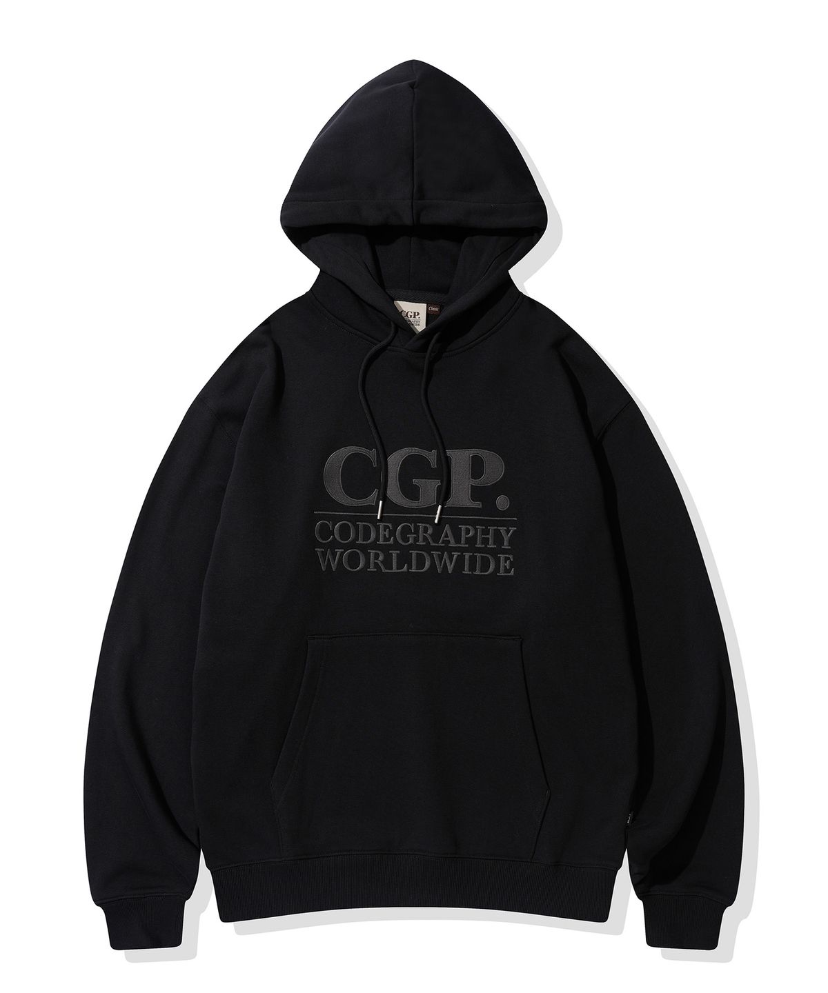 코드그라피(CGP) 스퀘어 로고 후디_블랙