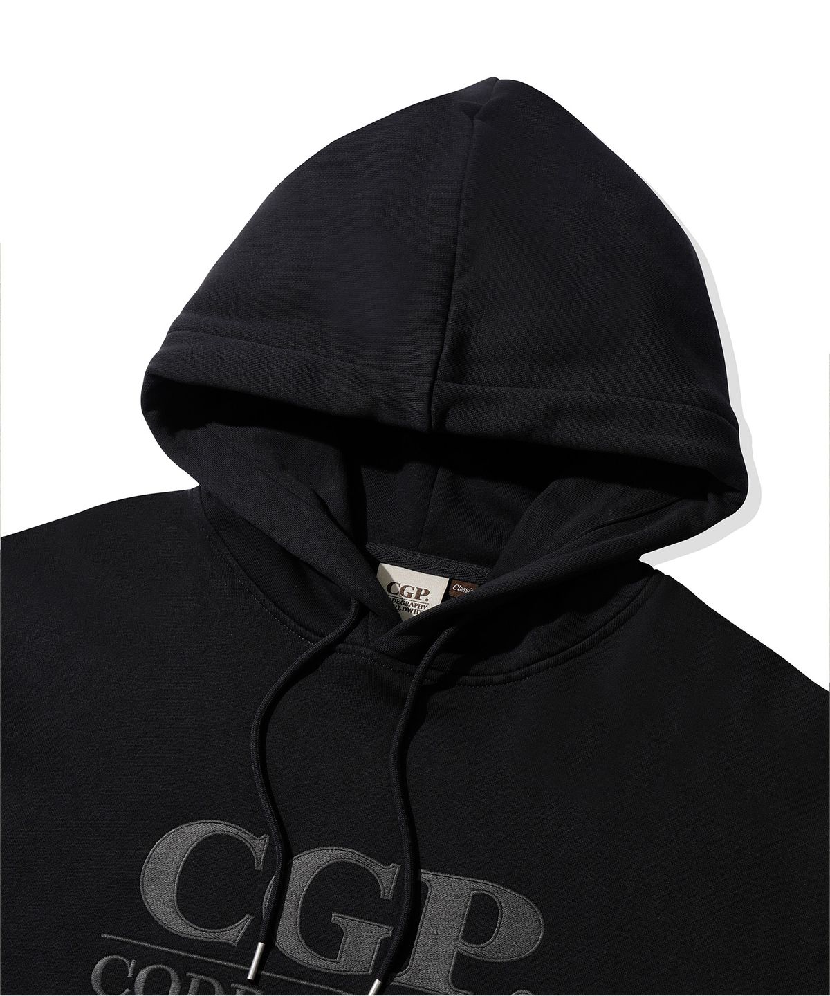 코드그라피(CGP) 스퀘어 로고 후디_블랙