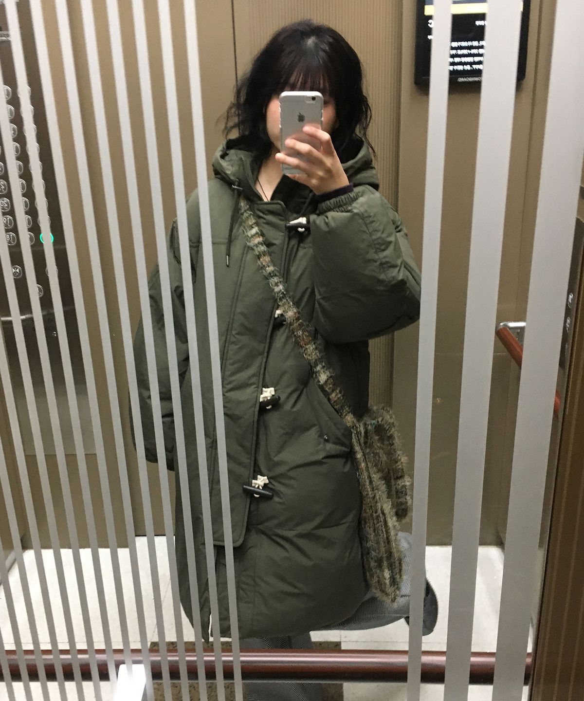 코드그라피(CGP) 롱 더플 패딩_카키