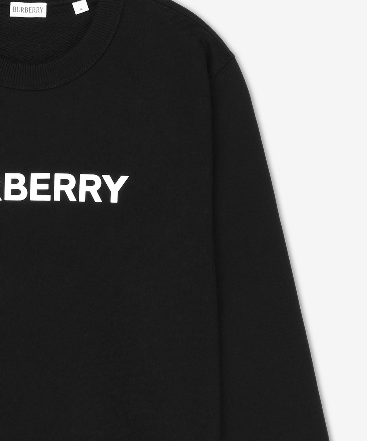버버리(BURBERRY) 로고 프린트 맨투맨 - 블랙 / 8096359